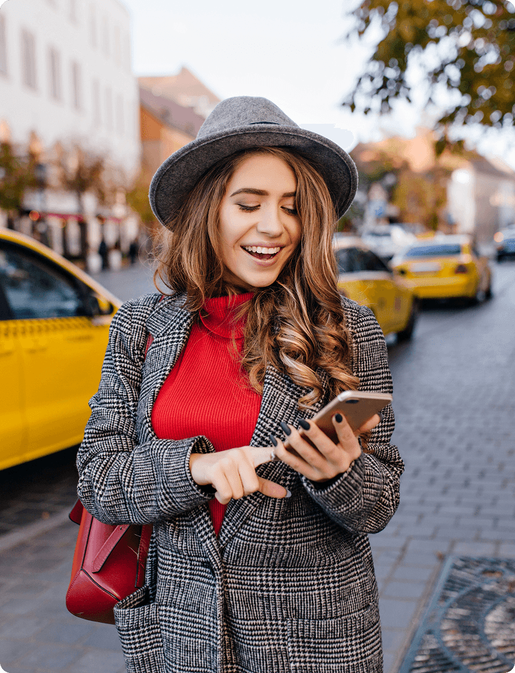 Passenger using the Yak & Go taxi booking app